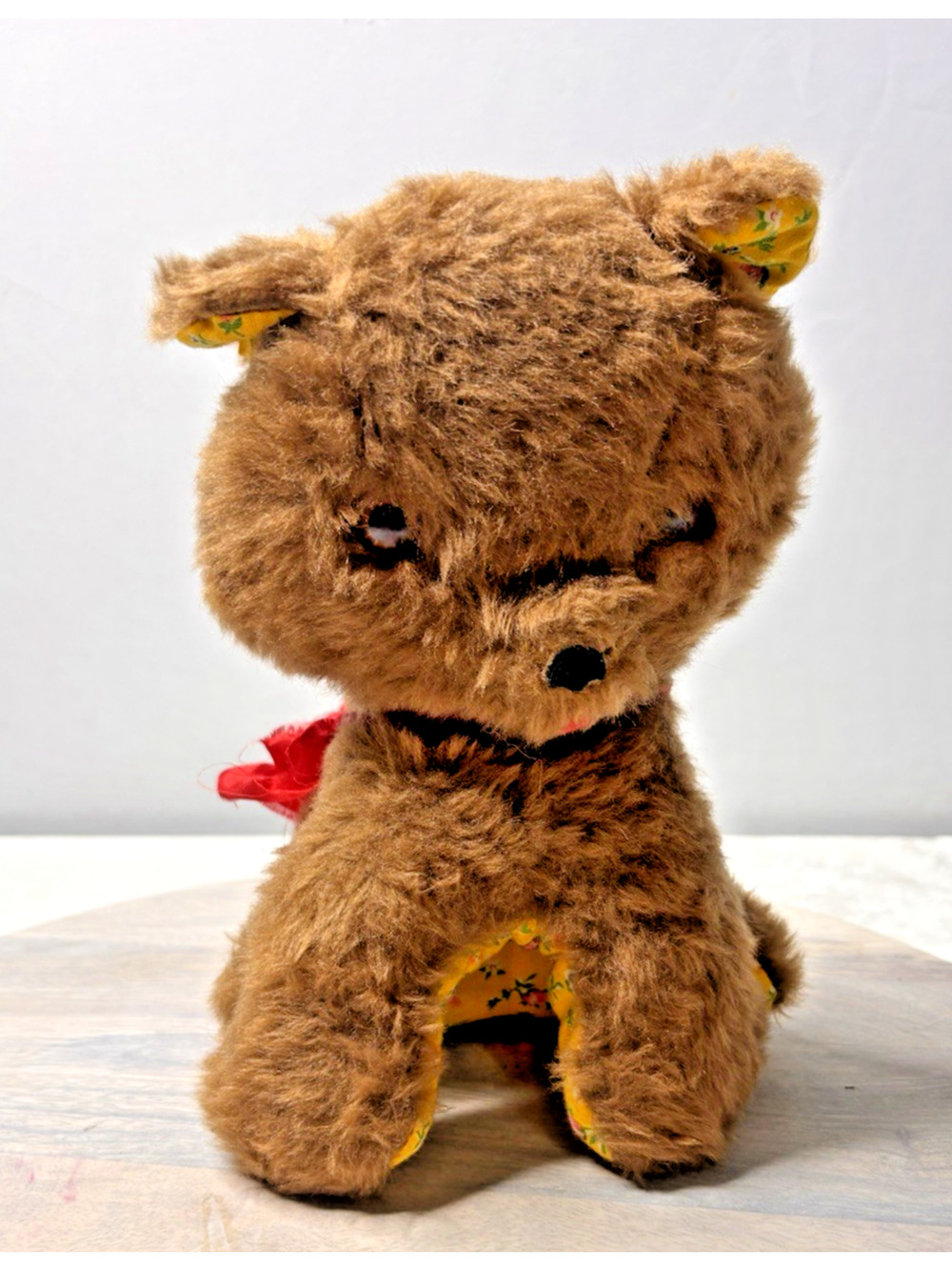 Vintage Rushton Brown Teddy Bear Plush Stuffed Animal Toy Plays Music works